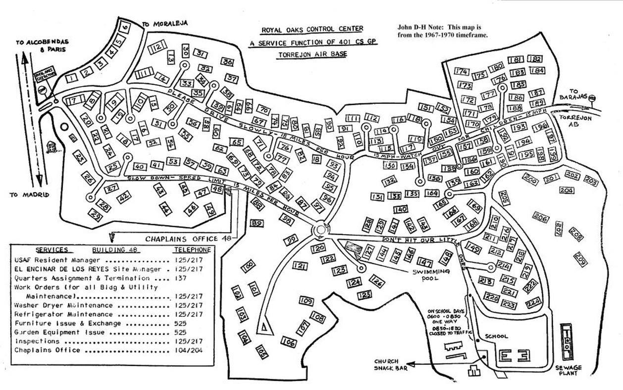 Mapa El Encinar 1967 1970